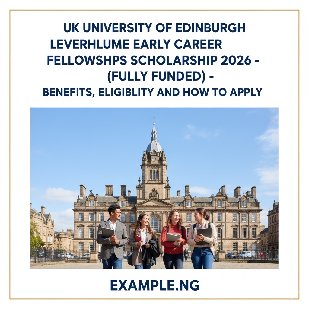 UK University of Edinburgh Leverhulme Early Career Fellowships Scholarship 2026 (Fully Funded) – Benefits, Eligibility And How To Apply