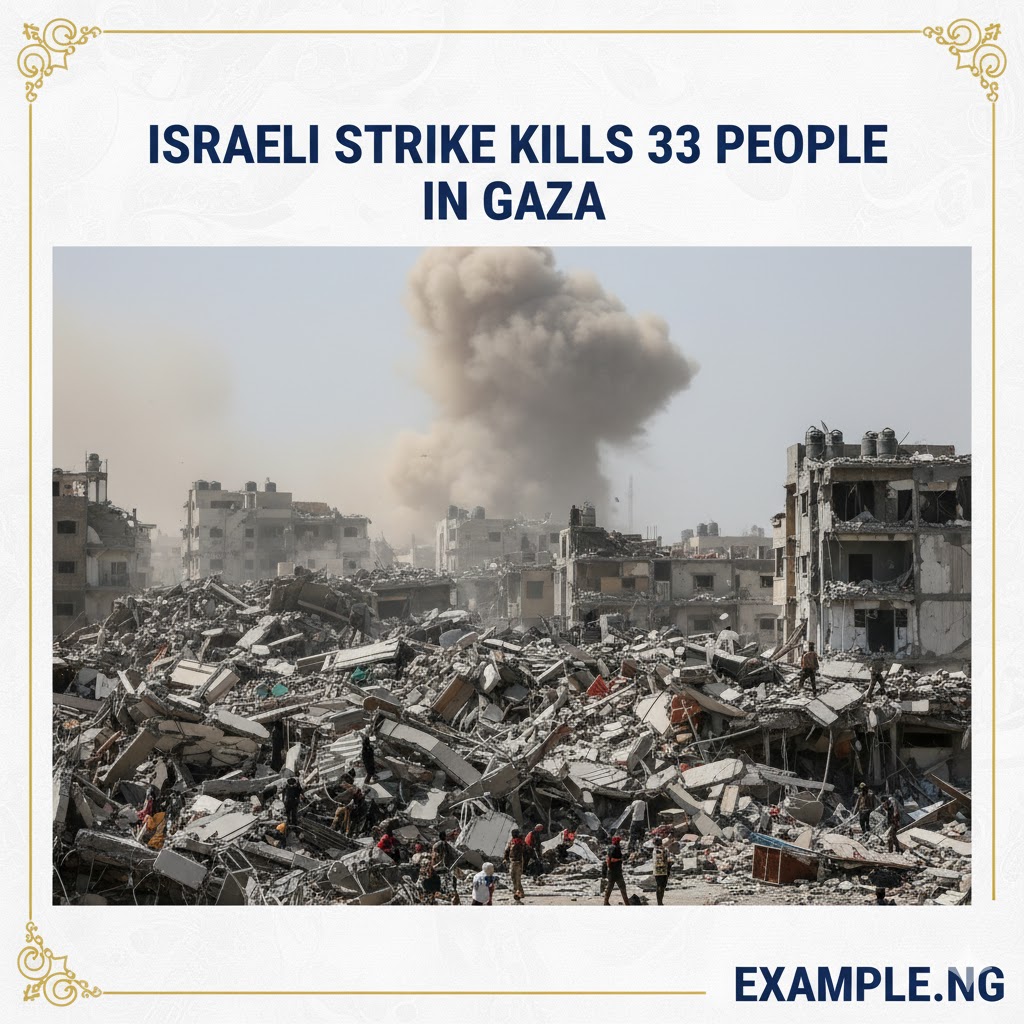 Israeli Strike Kills 33 People In Gaza