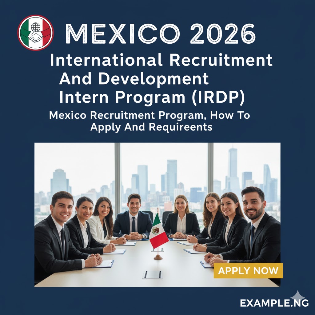 Mexico 2026 International Recruitment And Development Intern Program (IRDP) – Mexico Recruitment Program, How To Apply And Requirements