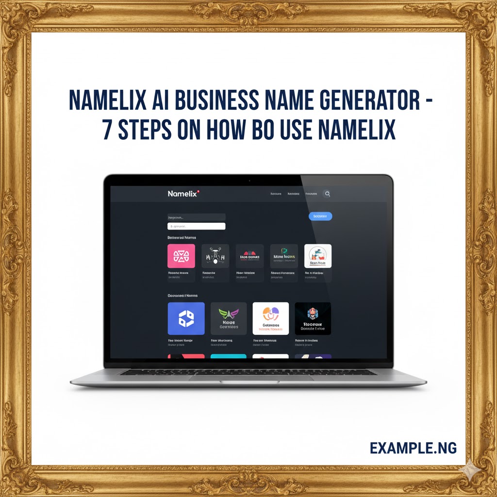 Namelix AI Business Name Generator - 7 Steps On How To Use Namelix