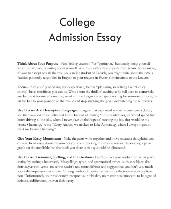 College Essay Examples 3 Features And Functions Example NG