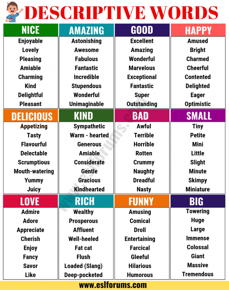 Descriptive Adjective