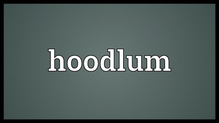 Hoodlum -Who is a Hoodlum?
