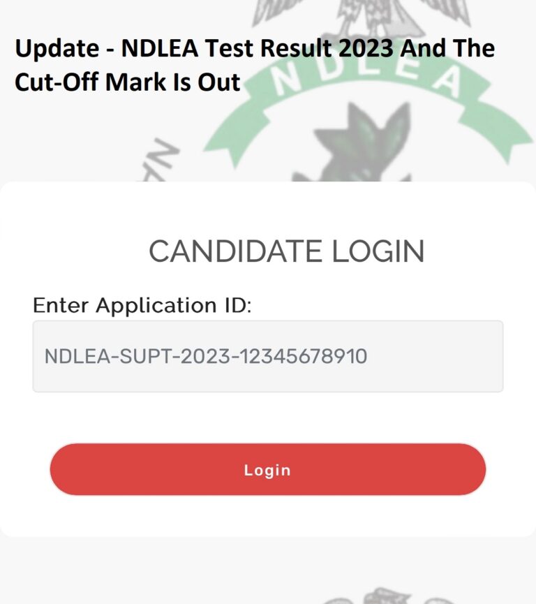 Update – NDLEA Test Result 2023 And The Cut-Off Mark Is Out Update – NDLEA Test Result 2023 And The Cut-Off Mark Is Out
