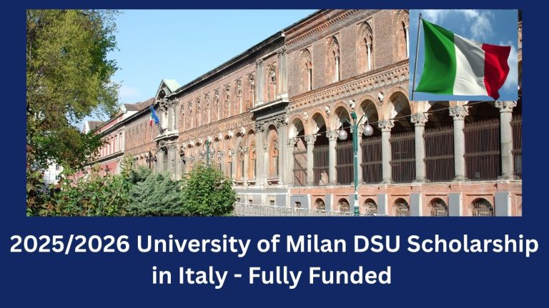 2025/2026 University of Milan DSU Scholarship in Italy – Fully Funded 