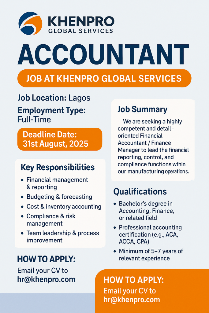 Accountant Job at Khenpro Global Services
