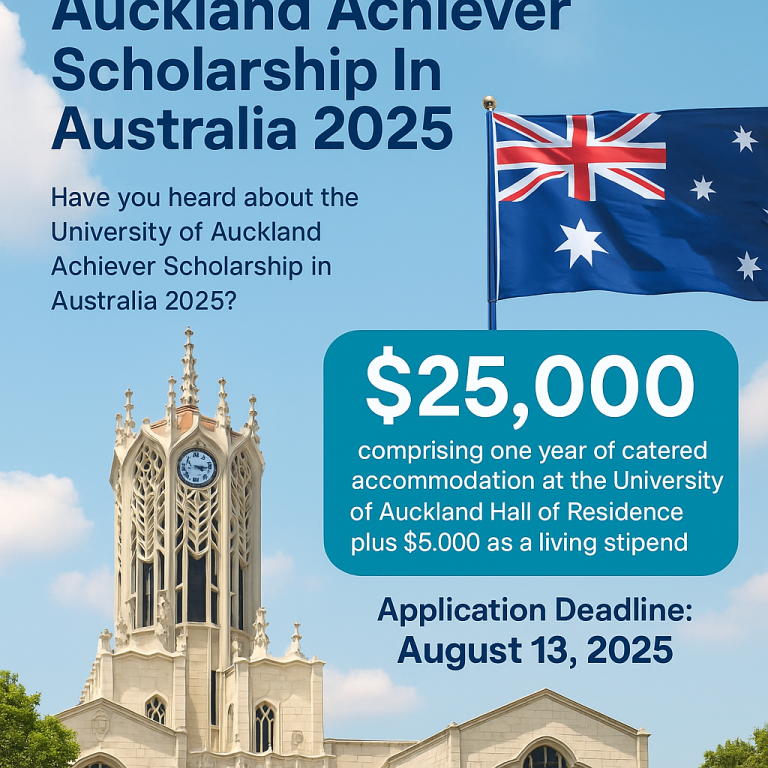 University Of Auckland Achiever Scholarship In Australia 2025