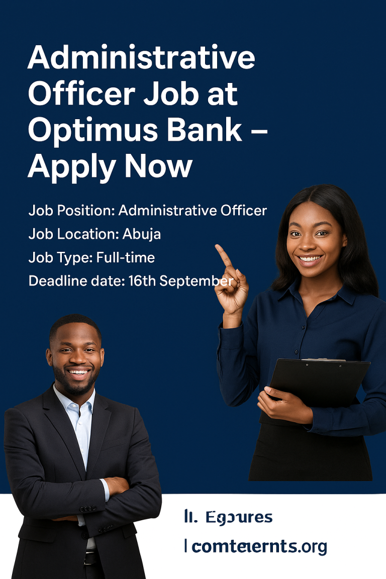 Administrative Officer Job at Optimus Bank – Apply Now