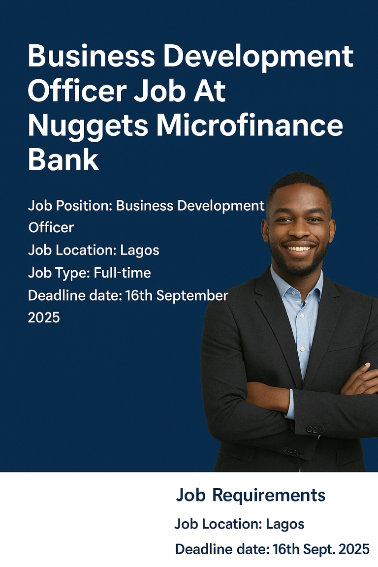Business Development Officer Job At Nuggets Microfinance Bank