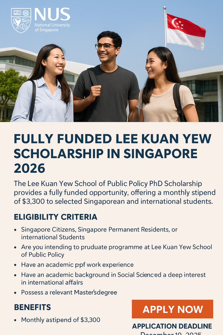 Fully Funded Lee Kuan Yew Scholarship in Singapore 2026