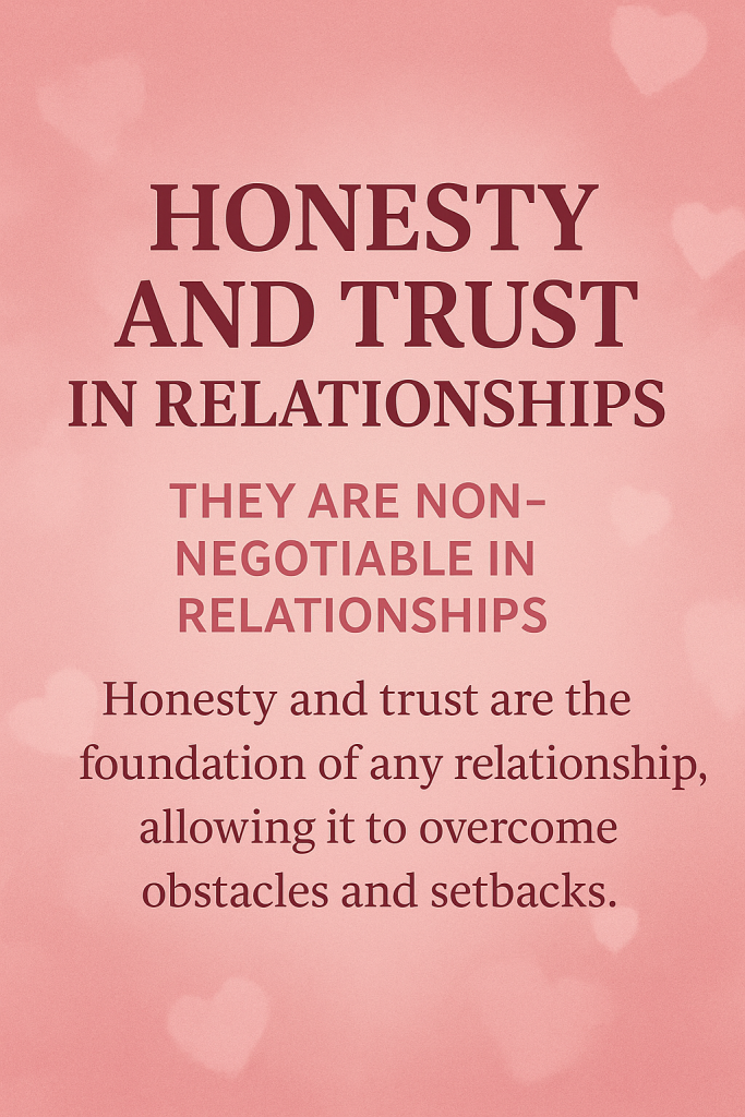 Honesty And Trust In Relationships – They  Are Non-Negotiable In Relationships
