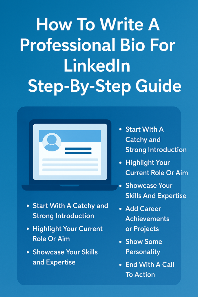 How To Write A Professional Bio For LinkedIn - Step-By-Step Guide