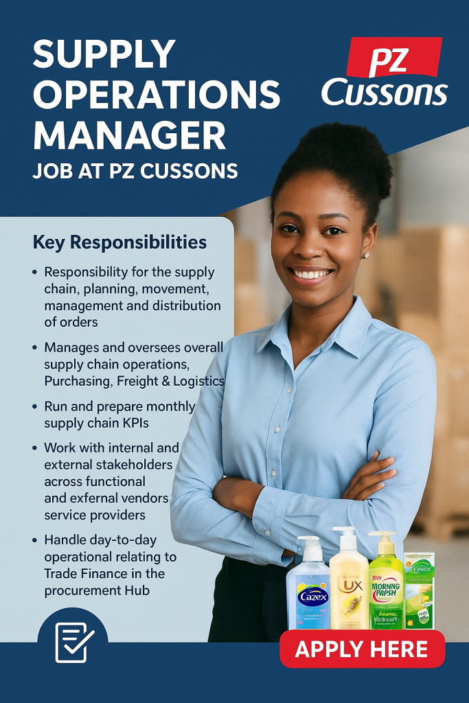 Supply Operations Manager Job at PZ Cussons - Job Update 