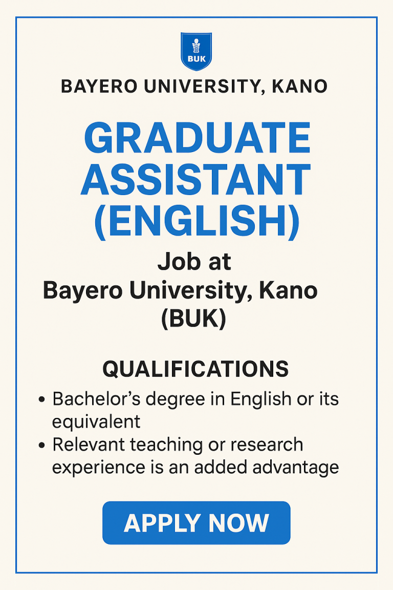 Graduate Assistant (English) Job at Bayero University, Kano (BUK)