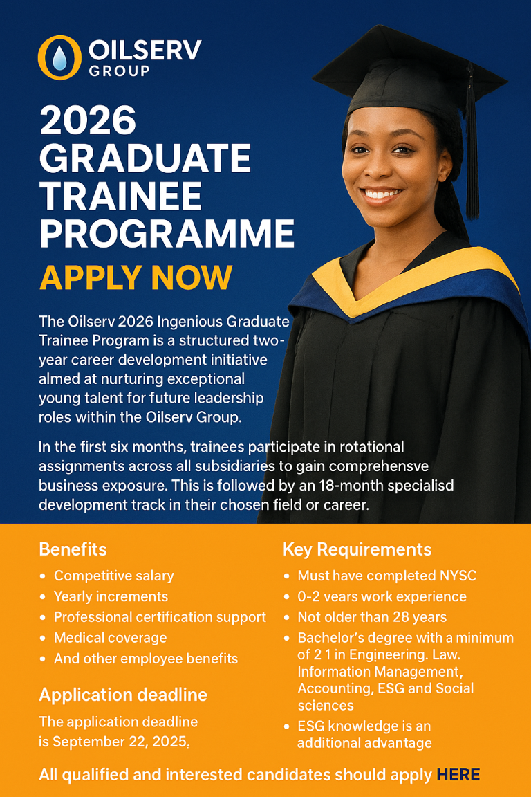 Oilserv Group 2026 Graduate Trainee Programme