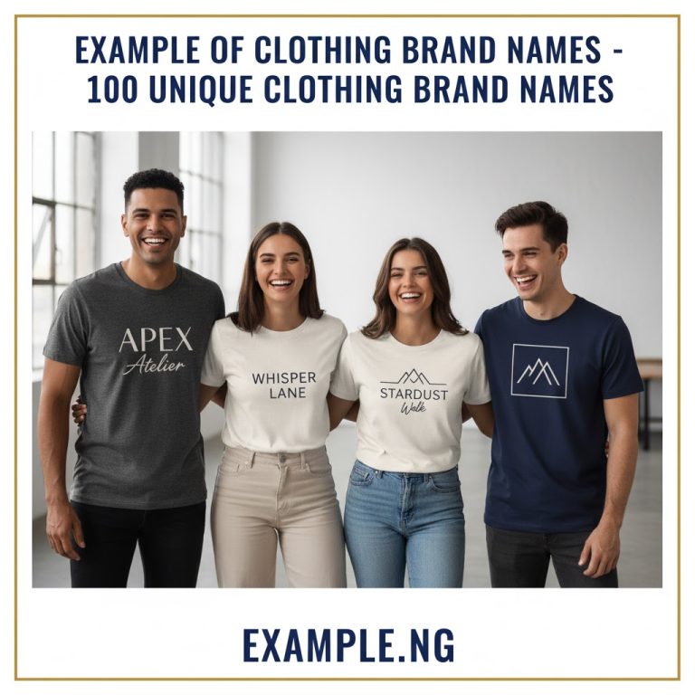 Example Of Clothing Brand Names - 100 Unique Clothing Brand Names