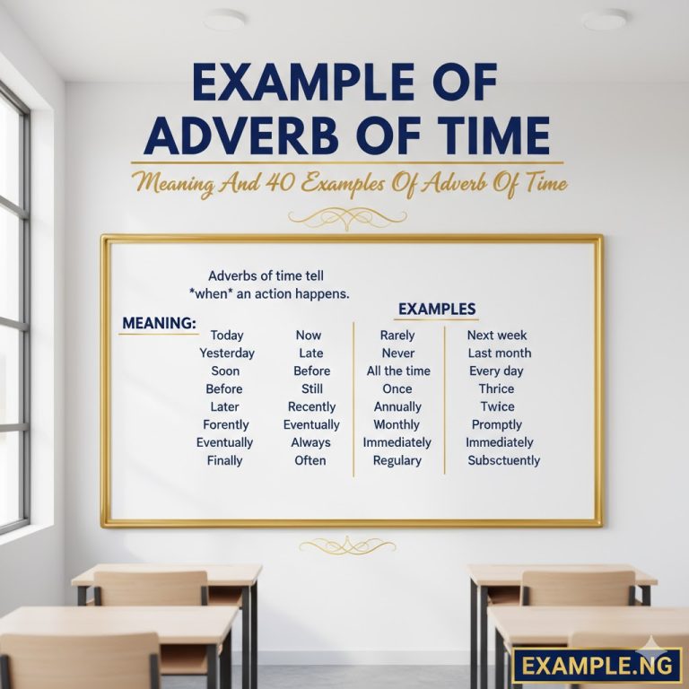 Example Of Adverb Of Time – Meaning And 40 Examples Of Adverb Of Time
